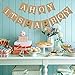 Famoby AHOY It's A BOY Anchor Banner for Baby Shower Party Decorations