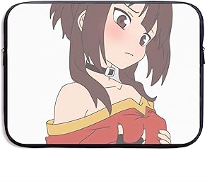 Megumin Konosuba Laptop Sleeve Bag 13/15 Inch Notebook Computer, Water Repellent Polyester Protective Case Cover Theme Design Laptop