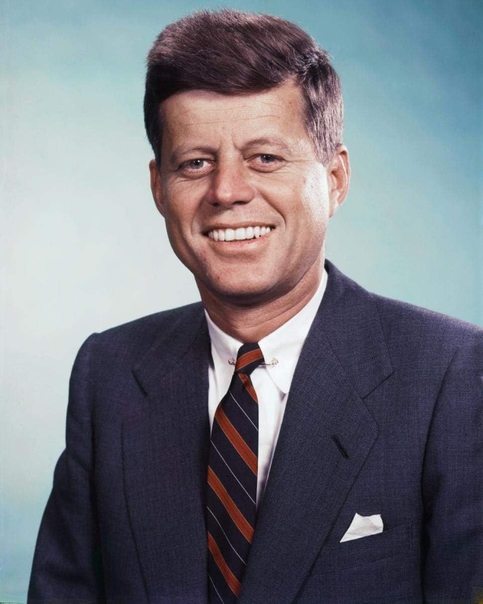 Photographs - John F Kennedy JFK Suit and Tie Color Photo Art Photos Artwork 8x10