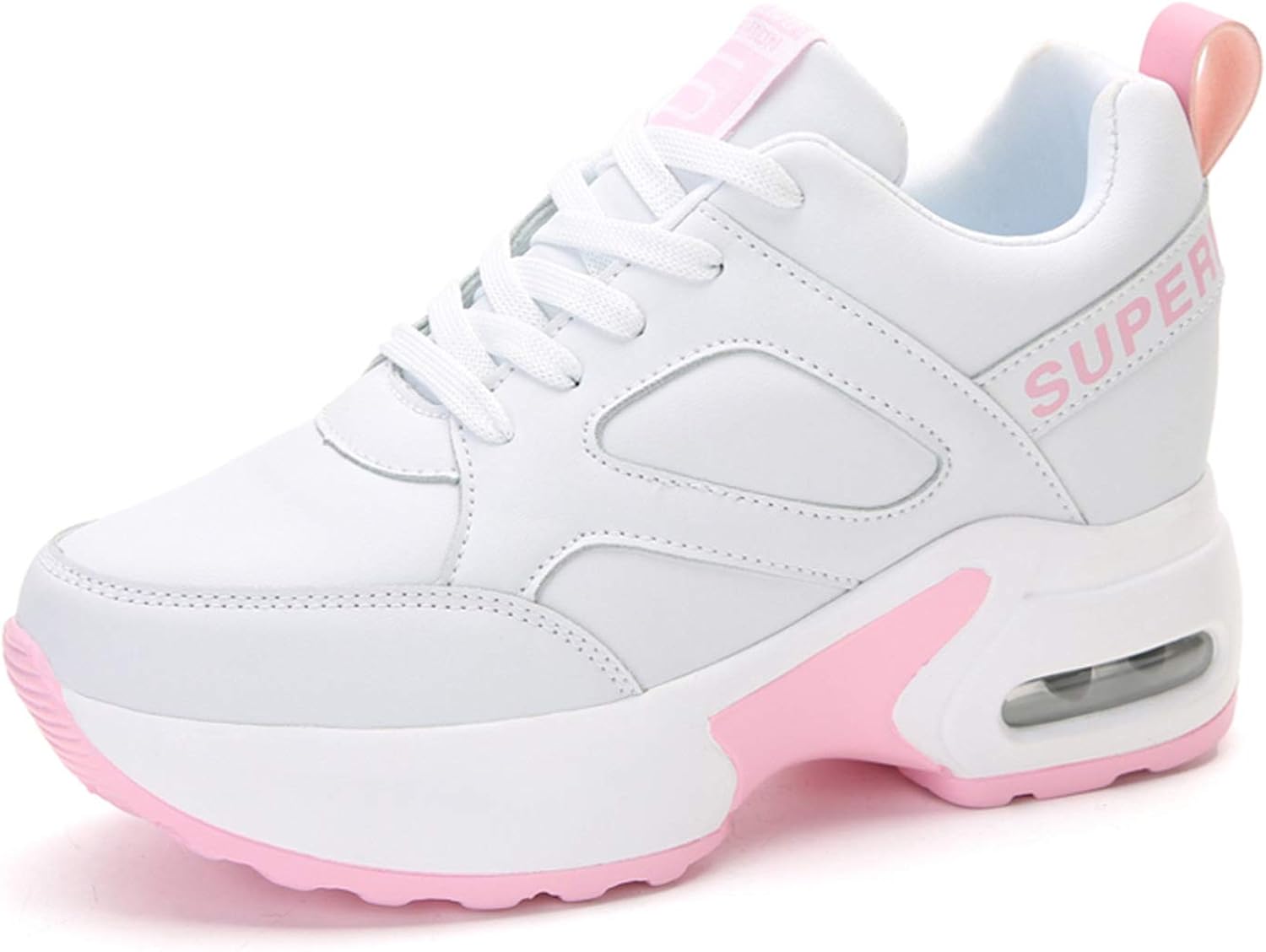 Amazon Vocnako レディース インヒールスニーカー 厚底スニーカー シークレットシューズ レディーススニーカー 運動靴 ヒールアップ 軽量 美脚 疲れにくい 厚底シューズ レースアップ 身長アップ Vocnako ハイキング トレッキングシューズ