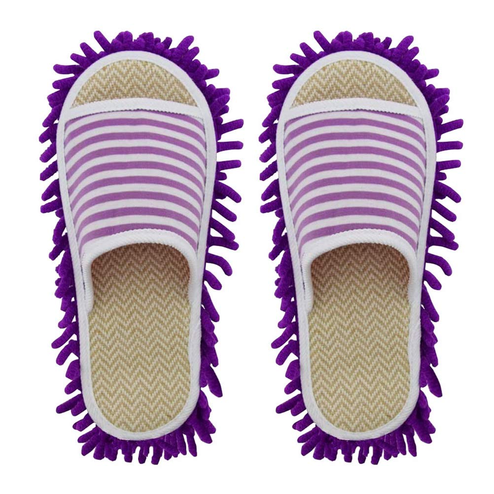 nuoshen 1 Pair of Mop Slippers, Floor Cleaning Multifunction Slippers Tool for Women and Men