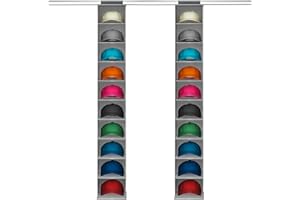 Lifewit 10 Compartments Hat Organizer for Baseball Caps, 2 Packs Hat Racks Hanging Storage organizer, Non-Woven Fabric Displa