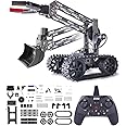 VANLINNY STEM Robotic Kit - 4DOF Robot Arm with Remote Control, Track 2 in 1 Educational Science Kits for Kids Ages 8-12 Project for Engineering,Robot Building Great Kids Gifts.