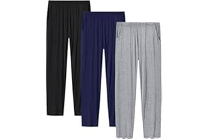 JINSHI Womens Pajama Pants with Pockets Soft Comfortable Lightweight Elastic Drawstring Modal Pajama Bottoms Lounge Pants