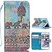 iPhone 6 Case, UrSpeedtekLive Mandala Elephants Pattern Premium PU Leather Flip Wristlet Wallet Case Cover for Apple iPhone 6s / iPhone 6 (Built-in Credit Card/ID Card Slot)