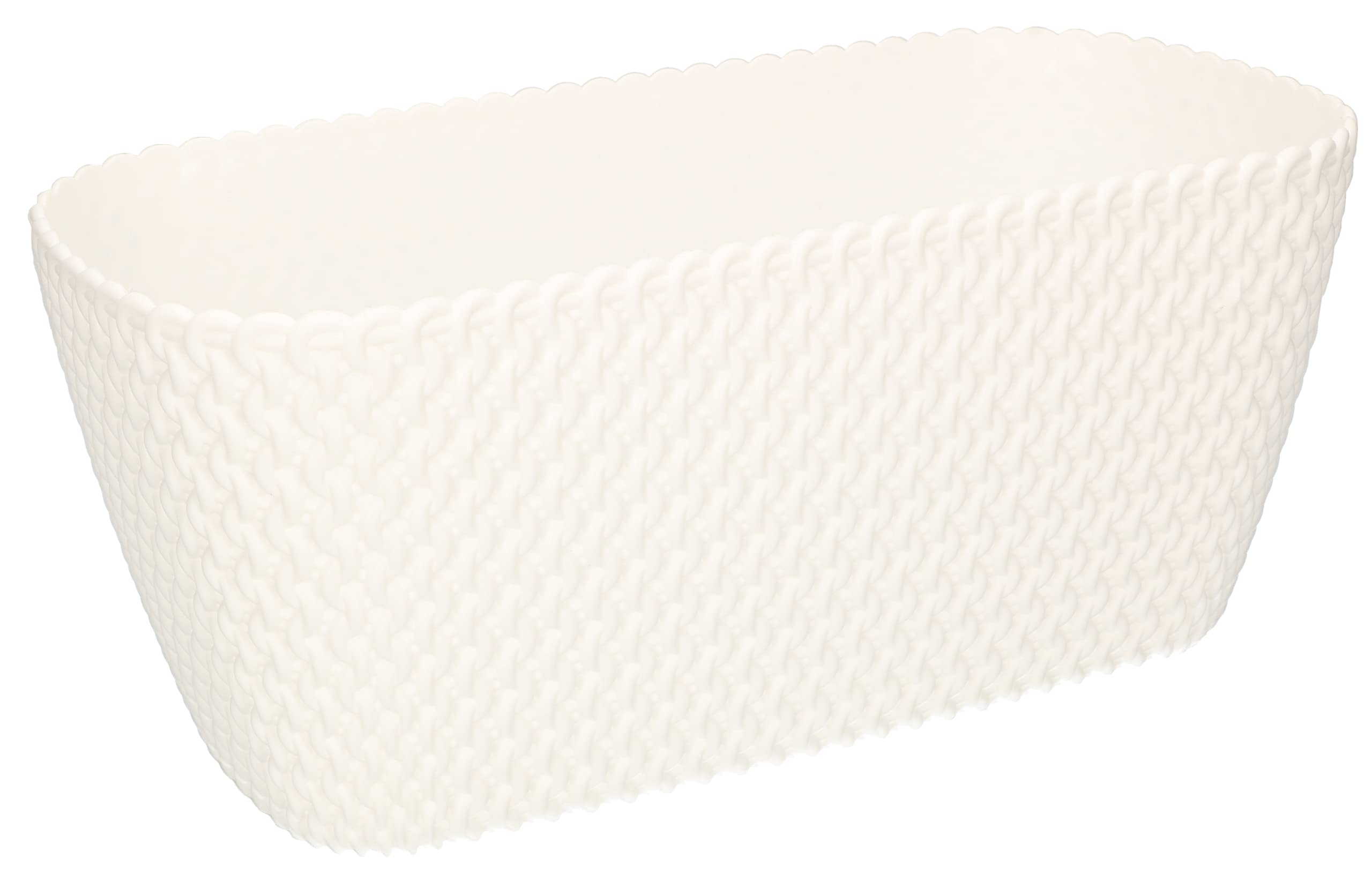 KOTARBAU® Oval Planter 300 mm White for Balcony and Modern Interior