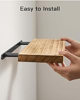 Pipishell Floating Shelves 40cm Paulownia Wood Set of 4 Light Brown view 5