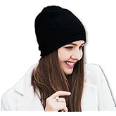 WaySoft 100% Cashmere Beanie for Women in a Gift Box, Oversized Women Beanie Hat