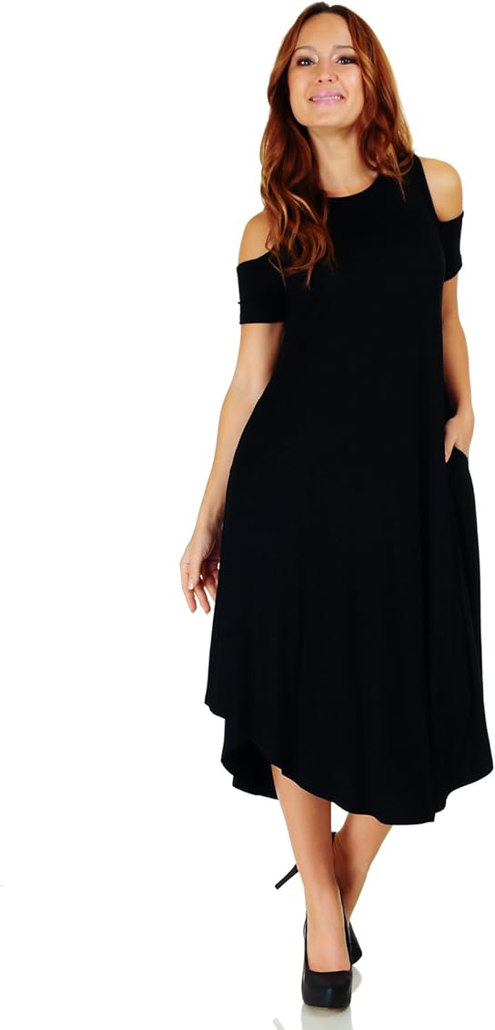 mid length dresses with short sleeves