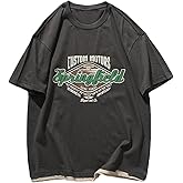 Vamtac Mens Oversized T Shirts Summer Casual Vintage Graphic Tees Streetwear Harajuku Tops Dark Gray Small