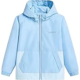 MGEOY Kids Rain Jackets Waterproof with Hood Lightweight Rain Coats for Girls Boys