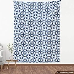 Ambesonne Evil Eye Fabric by The Yard, Symmetrical