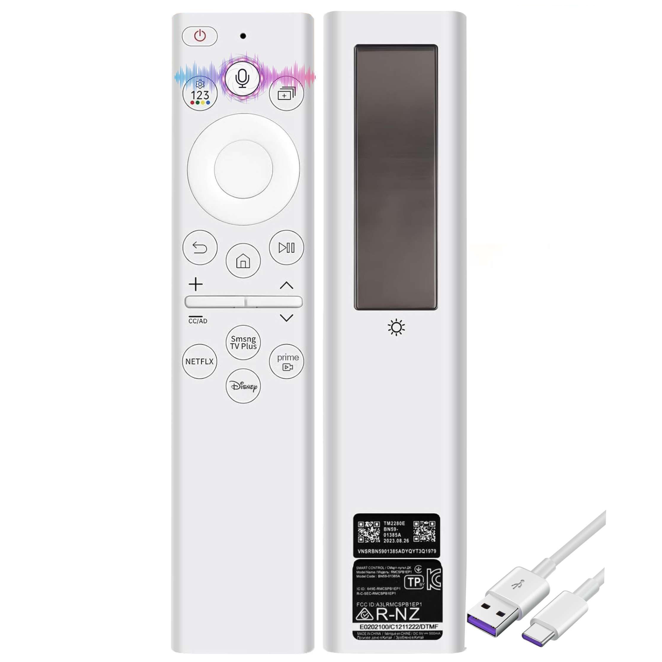 Photo 1 of for Samsung Frame TV Remote, for 2018-2024 Samsung Remote Control for Smart TV with Voice Control. with Solarcell. 2-Year Warranty.