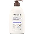 Aveeno Stress Relief Body Wash, Lavender, Chamomile, Ylang Ylang Oil, Oat, Skin Cleanser, 975mL