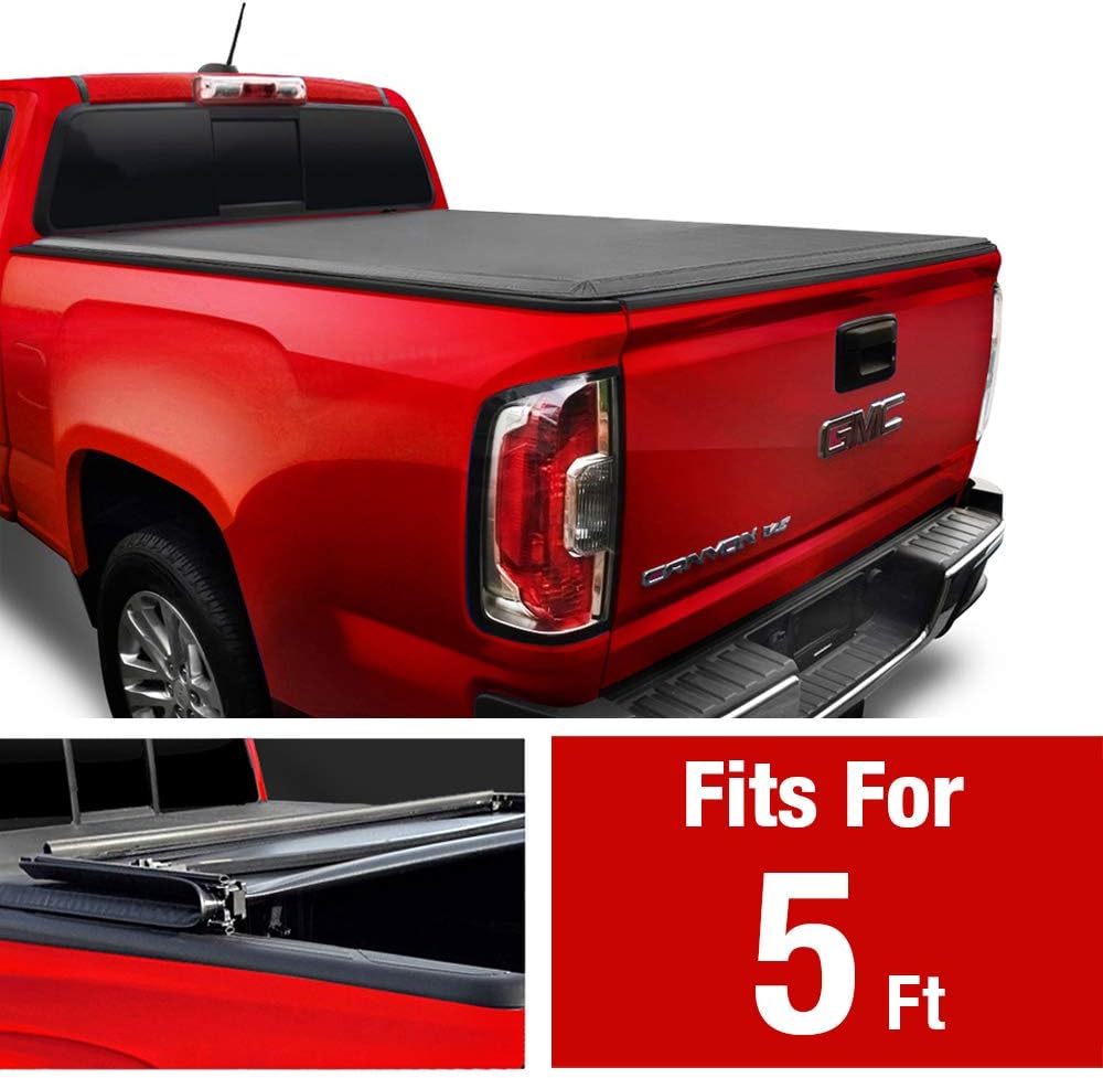 Tri Fold 5ft For 2015 2019 Chevy Colorado Gmc Canyon Truck Bed Tonneau Cover Motors Truck Bed Accessories Sistemas Certoclick Com Br