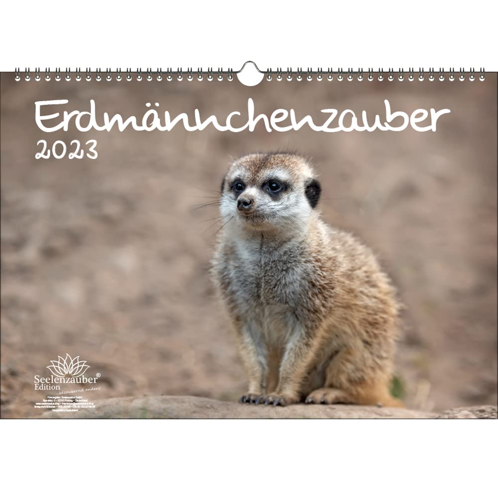 Meerkat Magic KN2023-3W-0026-D-0 DIN A3 Calendar for 2023 Meerkat - Soul Magic, Multi-Colour