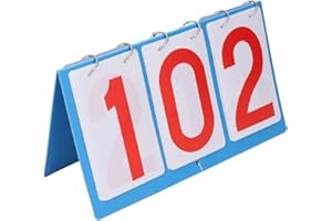 equlup Scoreboard Flipper, Portable 3-Digit Flip Scoreboard Tabletop Score Keeper for Volleyball Basketball Table Tennis