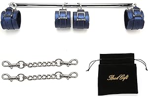 EXREIZST Adjustable Spreader Bar Set with 4 Adjustable Fur Straps Sports Training Fitness Gear Home Gyms