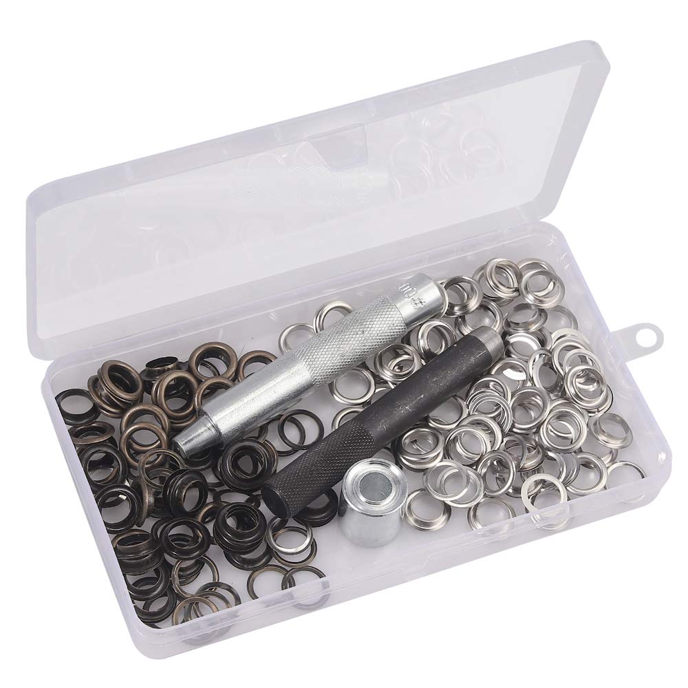 Leather Paper Tanice Grommet Kit 100 Sets Grommets Eyelets with 3PCS