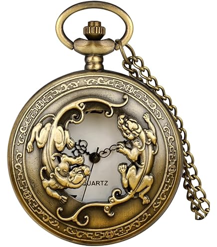 Collier Montre De Poche Arbre De Vie - Acier Inoxydable Argenté - Longueur 78cm - Mouvement Quartz