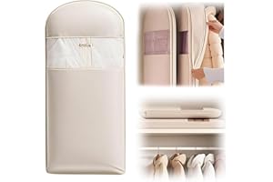 2025 Space Saving Hanging Garment Bag with Self Compression Zipper, Dust Cover Clothes Bags for Down Coat, Space Saver Closet