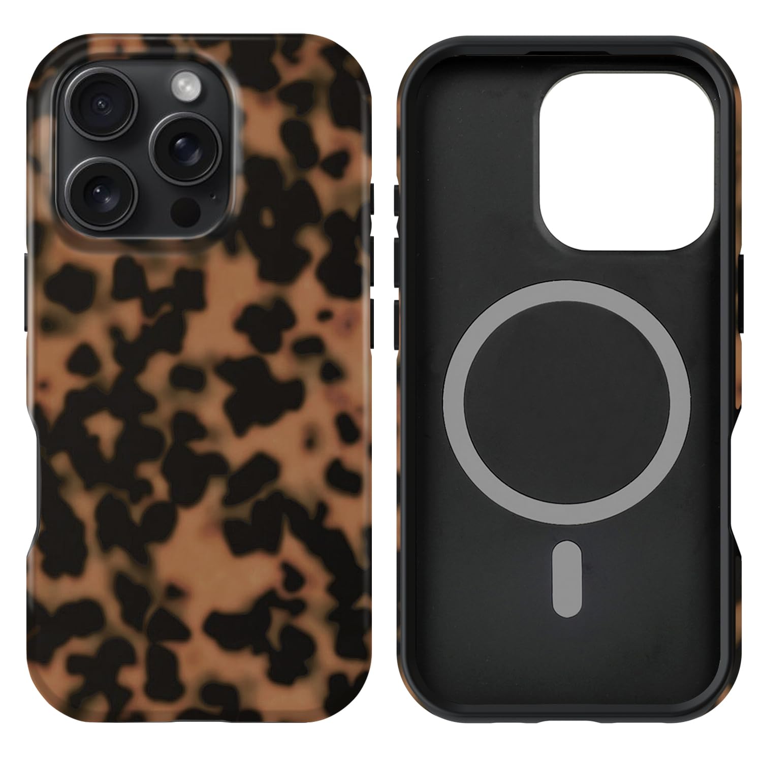 Photo 1 of BayPastel X for iPhone 16 Pro Case Design Strong Magnetic Cute Slim [Compatible with MagSafe] Wireless Charging Phone Case 2 in 1 Shockproof Heavy Duty Protection Cover 6.3",Turtle Shell