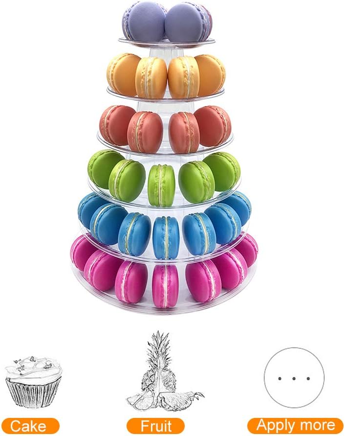 Godagoda 4 Tier Macaron Tower or Display Stand for Wedding Party