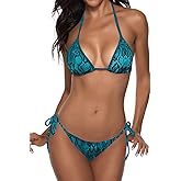 Women Two Piece Swimsuit Sexy Swimwear Halter String Triangle Bikini Sets