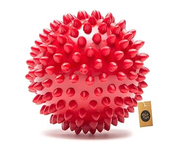The Dogs Company Natural Rubber Spiked Ball Dog Chew Toy, Puppy Teething Toy, 3 Inches