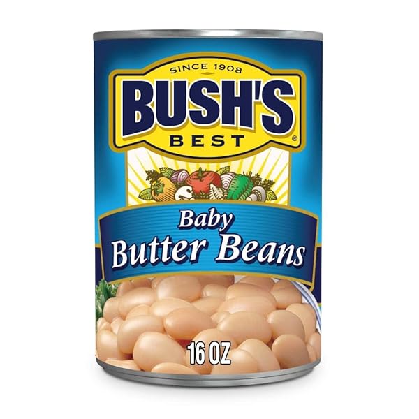 BUSH’S BEST CANNED BABY BUTTER BEANS, SOURCE OF...