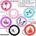 Shells Group 7pack Colorful Assorted Flesible Plastic Spiral Coil Wrist Band Stretchable Key Ring Chains With Key Holders