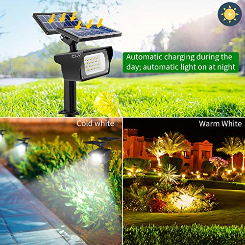 CLV Solarleuchte garten【Neue Pro-Version】, Solarlampen für den Garten mit 3 Helligkeitsstufen, 40 LEDs Wasserdicht… – Bild 5