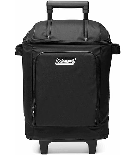 Cooler Bag Wheeled,Large Insulated Rolling Cooler Collapsible Leakproof Portable Hard Framed Ice Packs For Camping Picnic Beach Travel (Black, 5.7 Inch Wheels - View #9