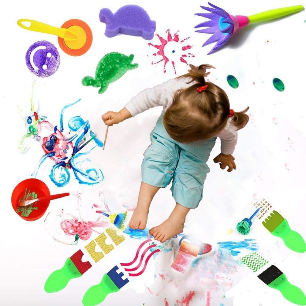 Peinture Et Accessoires Sets De Pinceaux Enfants Education Precoce Eponge Peinture Pinceaux Lavable Kit Impermeable Art Outils Woyu 27 Pieces Eponge Brosses De Peinture Enfant Ensemble Pinceaux Couleurs Motifs Aleatoires Napravi Rs
