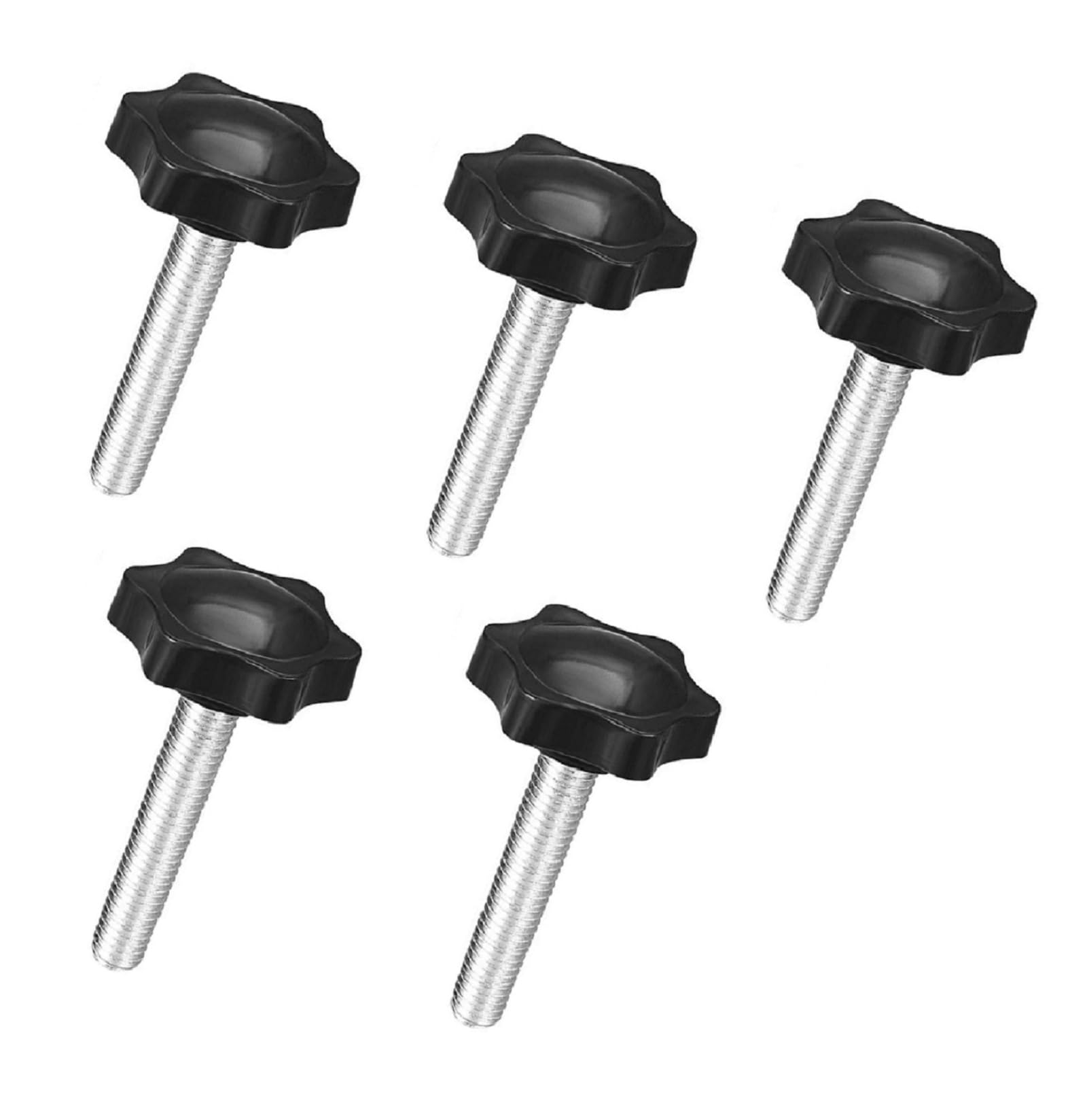 MACHSWON Clamping Screw Knob for Lathes Mechanical Industrial Equipment Instruments Plum Hex Shaped Cabinet Hardware Handgrips Clamping Knob Handle M10 x 45mm 5pcs