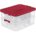 Sterilite 24 Compartment Stack & Carry Christmas Ornament Storage Box | 14276604