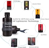 ELEGOO Water Washable 405nm Resin 1000g Smoky Black for LCD 3D Printing view 3