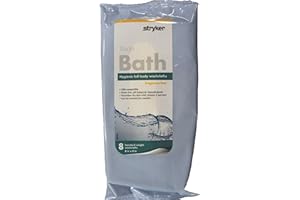 Sage Bath 7989 Pack of 8 Cleansing Washcloths Fragrance & Rinse Free Standard Weight