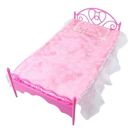 Amazon Com Life Vc Pink Mini Bed With Pillow For Barbie