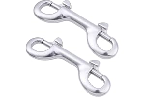 AOWISH Bolt Snaps| Stainless Steel 316 Double Ended Bolt Snap Hooks| Marine Grade Double End Trigger Scuba Diving Clips| Sturdy, Durable, Heavy Duty| 3-1/2'', 4'', 4-1/2'' Sizes