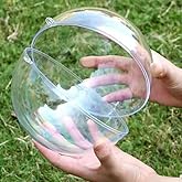 7Queen Extra Large Clear Ball Ornaments, Big Fillable Christmas Balls Shatterproof Ornament Baubles for DIY Crafts Christmas Wedding Party Decor (Clear-160mm/6.3inch=2PCS)