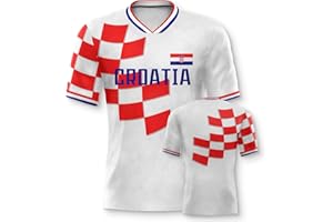 Ewucxo Men's Soccer Jersey Shirts Flag Polka Dot Pattern Uniforms Fashion Shirts Gifts for Soccer Fans Men S-3XL