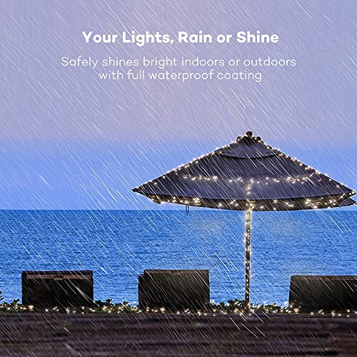 image for TaoTronics LED String Lights 66ft 200 LEDs Dimmable Festival Decorativ