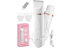 AREYZIN Bikini Trimmer Facial Hair Removal Personal Groomer Flawless Hair Remover Painless Electric Shaver for Women, USB Rechargeable, Ceramic Blades, Waterproof Wet and Dry Use