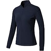 BGOWATU Women's Workout Jacket Lightweight Zip up Running Athletic Jackets with Thumb Holes