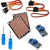2-Pack Automatic Rain Detection Sensor Module with High Sensitivity, 3.3V-5V, Digital &amp; Analog Output, Compatible with Arduino, for Smart Irrigation &amp; Leaf Moisture Control&zwnj;