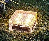 Kendal Sloar Brick Lights Frosted Glass Garden Landscape Path Light Set of 4,Warm White 3.94