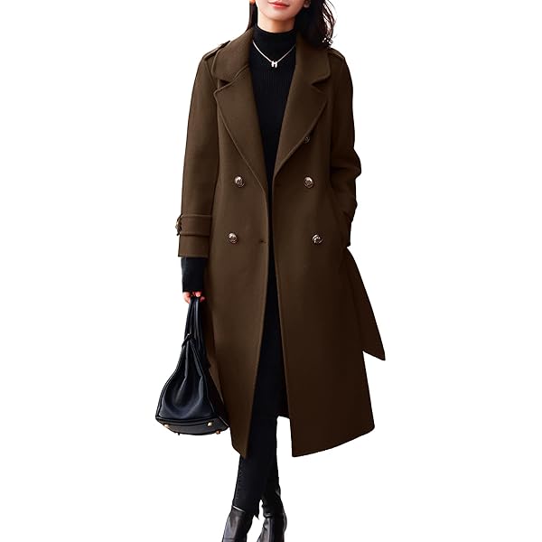 Amazon.com: chouyatou Women's Single Breasted Stand Collar Wool