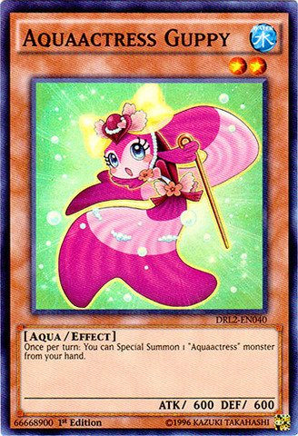 Yu-Gi-Oh! - Aquaactress Guppy (DRL2-EN040) - Dragons of Legend 2 - 1st Edition - Super Rare