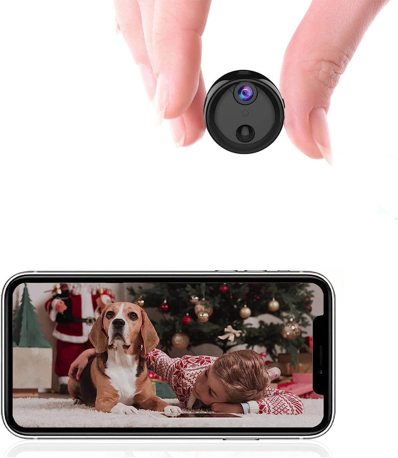 【2025業界新モデル】QZTCAMERA WIFI 小型 カメラ 防犯カメラ AI人体検知機能搭載 4K画質 【2.4GHz／5GHz デュアル対応接続 Bluetooth接続対応 Type-C充電】 180日待機 最大8時間録画 録音機能付き 160°広角 暗視 動体検知 超省エネモード搭載 256GB対応 スマホ遠隔監視 監視カメラ ペット/子供/高齢者見守り/留守番カメラ 玄関/室内用商品画像